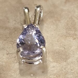 Elegant Purple Pear Spinel Pendant